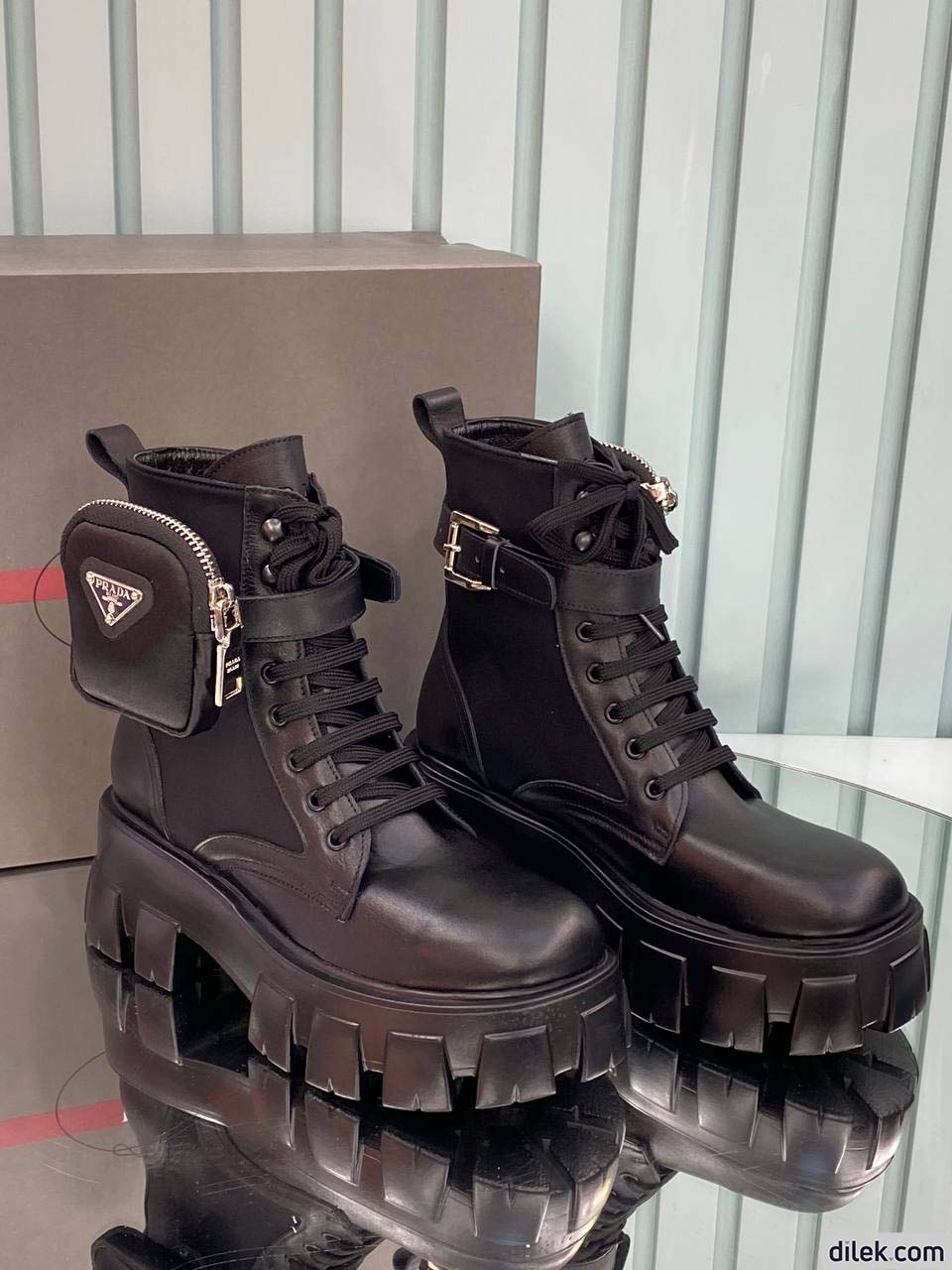 Prada Women Leather Boots