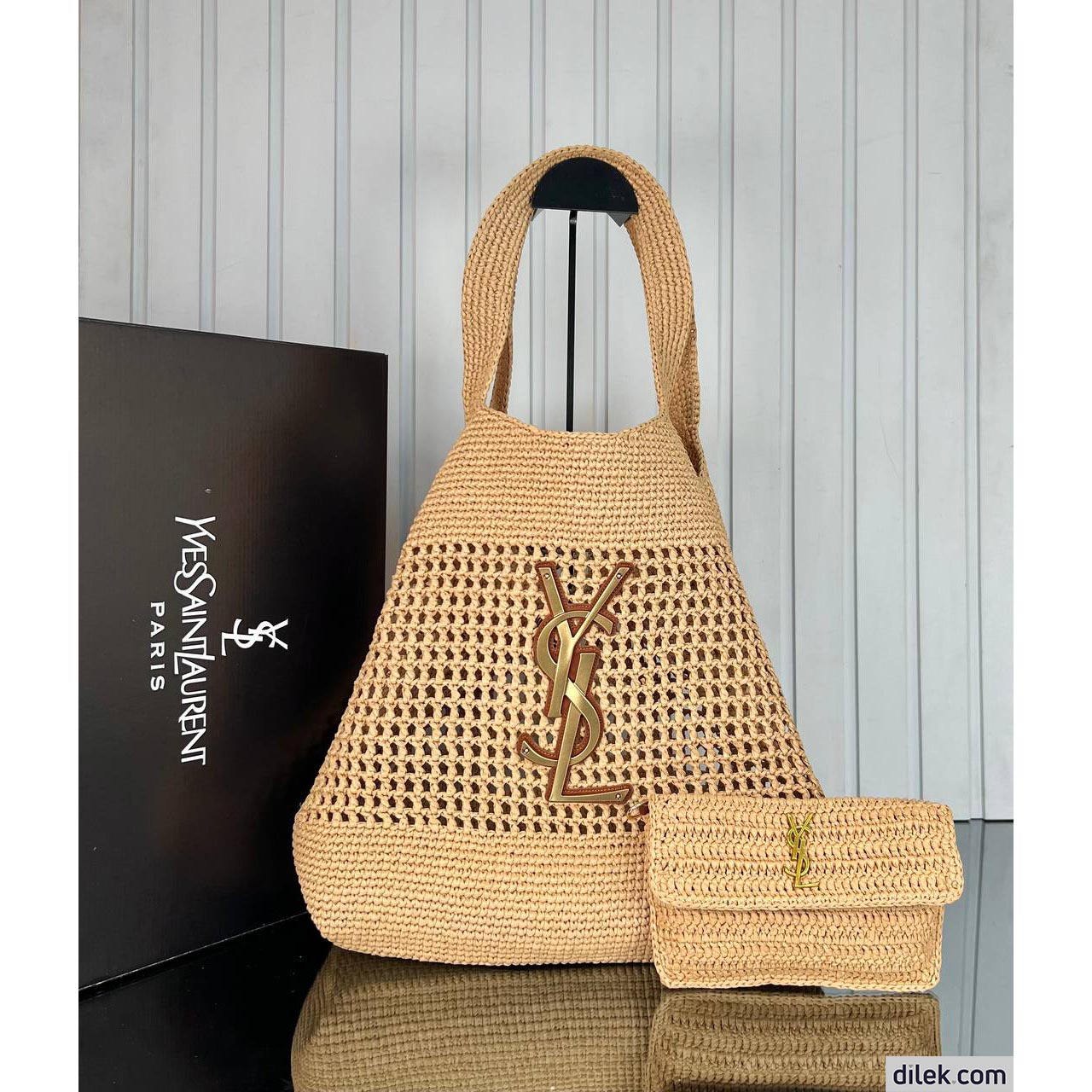 Saint Laurent Icare In Raffia