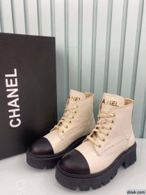Chanel Women Leather Short Boots