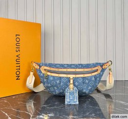 Louis Vuitton High Rise Monogram Denim