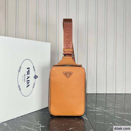 Prada Brique Saffiano Leather Bag