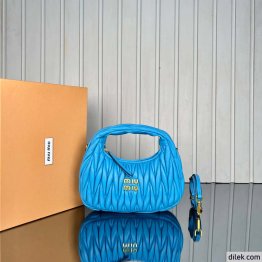 Miu Miu Wander Matelasse Nappa Leather Hobo Bag