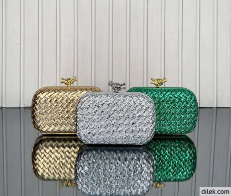 Bottega Veneta Plisse Knot Clutch