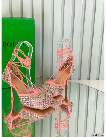 Bottega Veneta Sparkle Stretch Leather Sandals