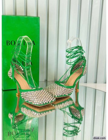 Bottega Veneta Sparkle Stretch Leather Sandals
