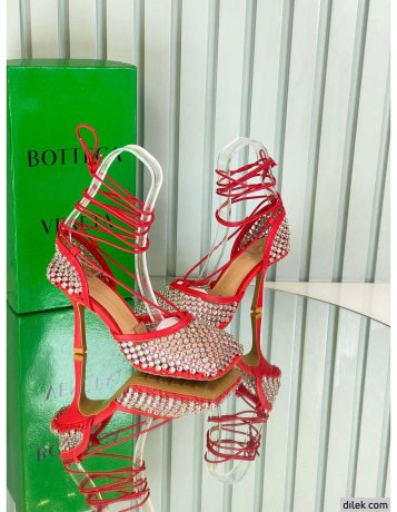 Bottega Veneta Sparkle Stretch Leather Sandals