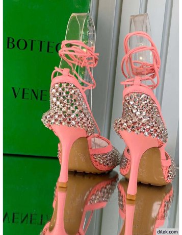Bottega Veneta Sparkle Stretch Leather Sandals