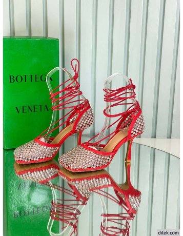 Bottega Veneta Sparkle Stretch Leather Sandals