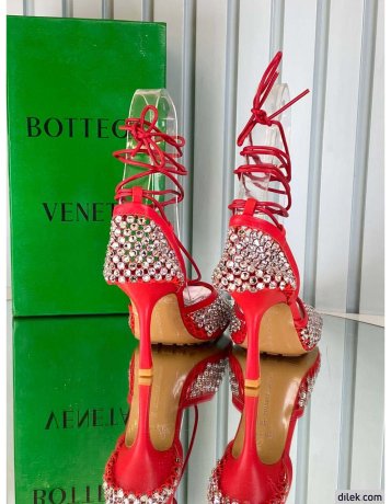 Bottega Veneta Sparkle Stretch Leather Sandals