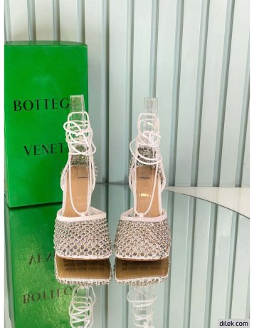 Bottega Veneta Sparkle Stretch Leather Sandals