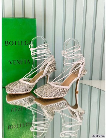 Bottega Veneta Sparkle Stretch Leather Sandals