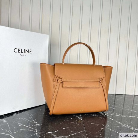 Celine Micro Belt Bag In Grained Calfskin