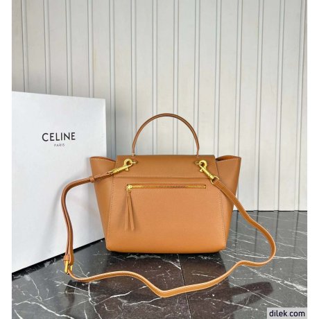 Celine Micro Belt Bag In Grained Calfskin