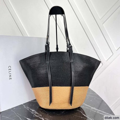Celine Raffia Tote Bag