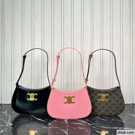 Celine Small Tilly Bag In Triomphe Canvas