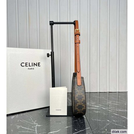 Celine Small Tilly Bag In Triomphe Canvas