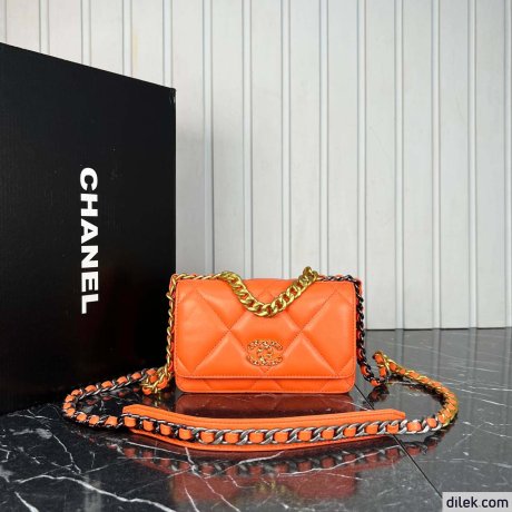 Chanel 19 Handbag WOC Black