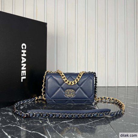 Chanel 19 Handbag WOC Black