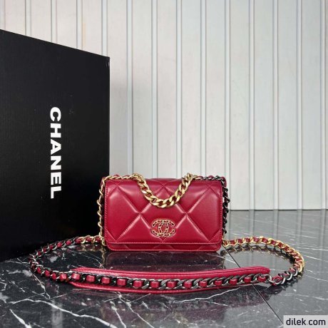 Chanel 19 Handbag WOC Black