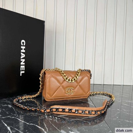 Chanel 19 Handbag WOC Black
