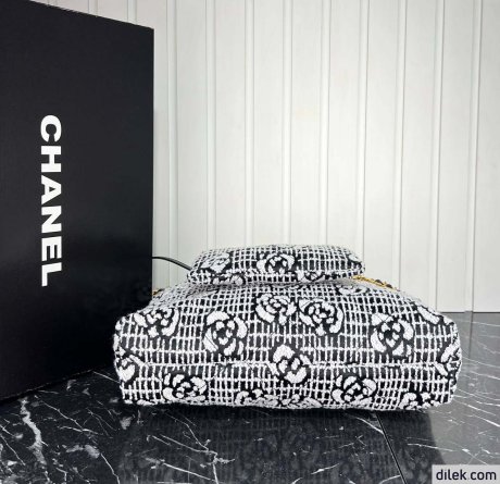 Chanel 22 Chain Hobo Quilted Wool Tweed
