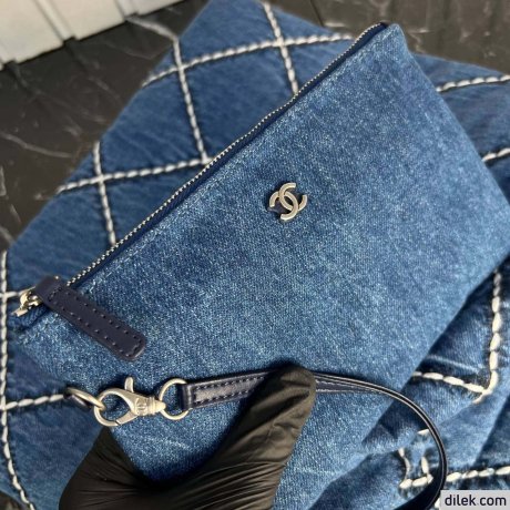 Chanel 22 Large Denim Handbag