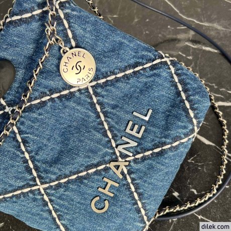 Chanel 22 Small Denim Handbag