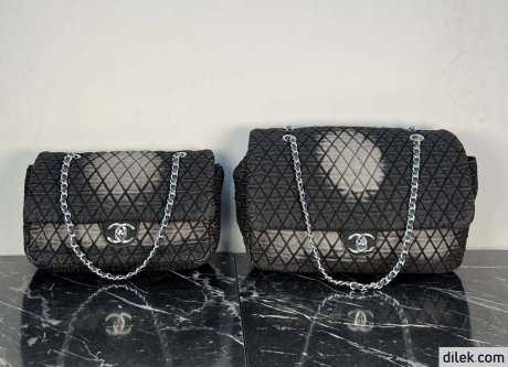 Chanel Denimpression Flap Bag Quilted Distressed Denim Large