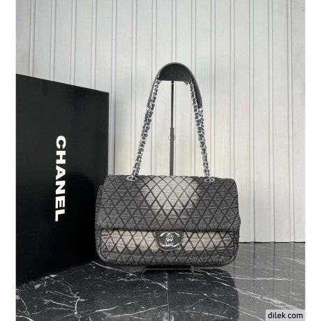 Chanel Denimpression Flap Bag Quilted Distressed Denim Medium