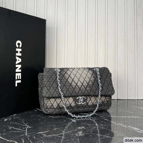 Chanel Denimpression Flap Bag Quilted Distressed Denim Medium