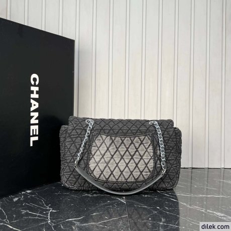 Chanel Denimpression Flap Bag Quilted Distressed Denim Medium