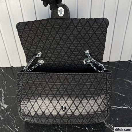 Chanel Denimpression Flap Bag Quilted Distressed Denim Medium