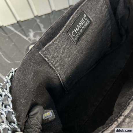 Chanel Denimpression Flap Bag Quilted Distressed Denim Medium