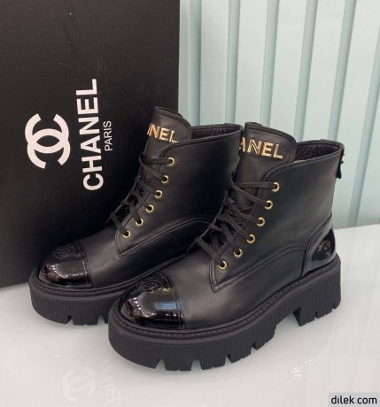 Chanel Women Leather Short Boots