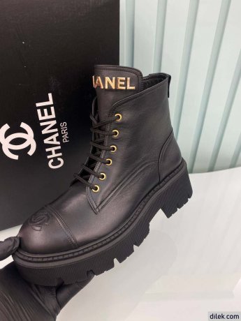 Chanel Women Leather Short Boots