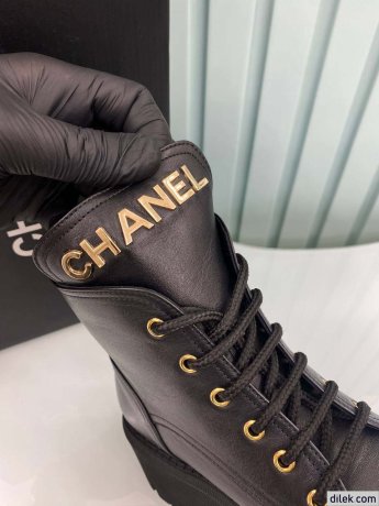 Chanel Women Leather Short Boots