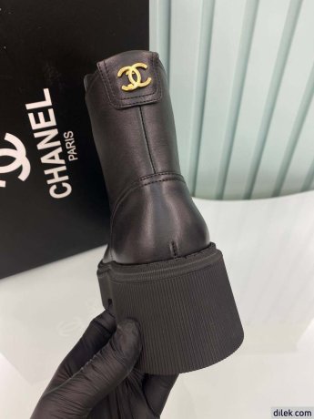 Chanel Women Leather Short Boots