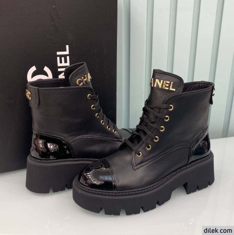 Chanel Women Leather Short Boots