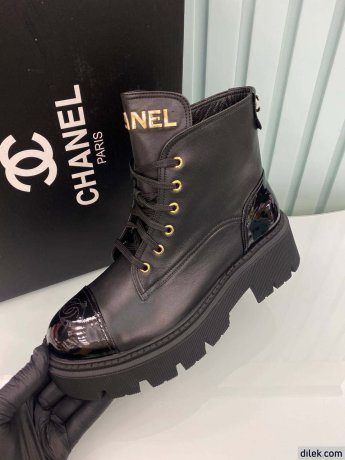 Chanel Women Leather Short Boots