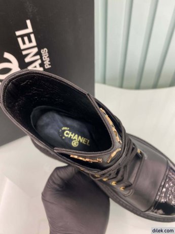 Chanel Women Leather Short Boots
