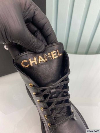 Chanel Women Leather Short Boots