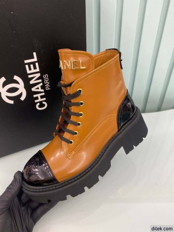 Chanel Women Leather Short Boots