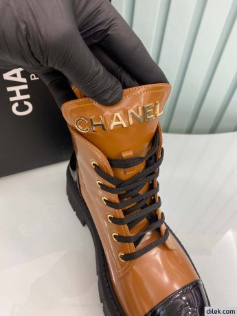 Chanel Women Leather Short Boots