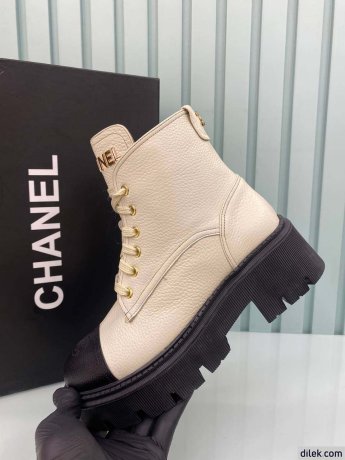 Chanel Women Leather Short Boots