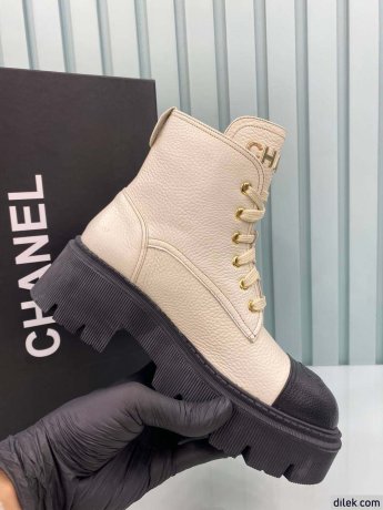 Chanel Women Leather Short Boots