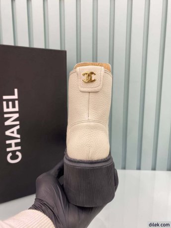 Chanel Women Leather Short Boots