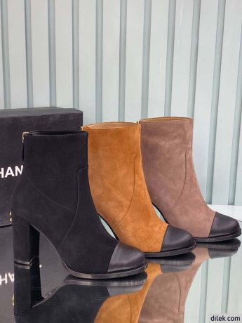 Chanel Women Suede Boots