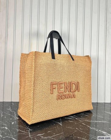 Fendi Raffia Tote Bag