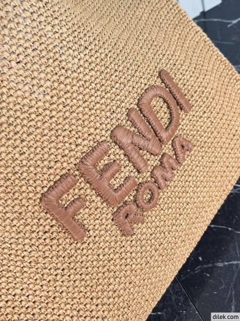 Fendi Raffia Tote Bag