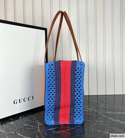 Gucci Raffia Tote Bag